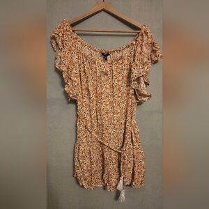 Rachel Zoe Multicolor Floral Flowy Mini Dress. Size L